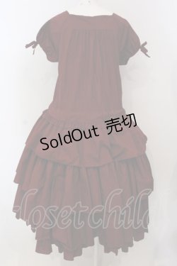 画像4: Physical Drop / 3段フリルワンピース  ボルドー O-25-04-10-009-LO-OP-IG-OS