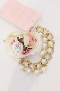 metamorphose / くまちゃんブレスレット  オフシロ×フォールド×ピンク O-25-04-10-100-ME-AC-IG-OS