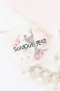 画像2: metamorphose / くまちゃんブレスレット  オフシロ×フォールド×ピンク O-25-04-10-100-ME-AC-IG-OS