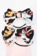 画像1: metamorphose / ビスケット柄リボンヘアゴム（2個Set）  クロ O-25-04-10-114-ME-AC-OW-OS (1)