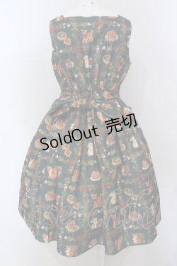 画像4: axes femme kawaii / 森のケーキ屋さん柄ジャンスカ  グリーン O-25-04-10-011-AX-OP-IG-OS