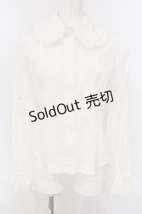 BABY,THE STARS SHINE BRIGHT / 後ろピンタック共フリルブラウス  オフシロ O-25-04-10-019-BA-BL-IG-OS