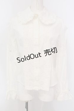 画像1: BABY,THE STARS SHINE BRIGHT / 後ろピンタック共フリルブラウス  オフシロ O-25-04-10-019-BA-BL-IG-OS