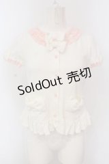 Angelic Pretty / リボントッピングカットカーディガン  オフシロ×ピンク O-25-04-10-020-AP-TO-IG-OS
