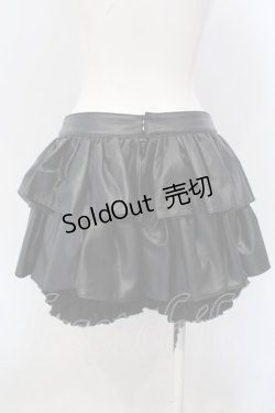 画像3: Na+H / 合皮ショートパンツ付きスカート  ブラック O-25-04-10-003-PU-PA-IG-OS