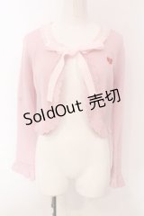 BABY,THE STARS SHINE BRIGHT / フリルニットボレロ  ピンク O-25-04-10-023-BA-TO-IG-OS