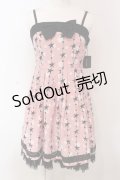 PEACE NOW / スタードットキャミワンピース M ピンク×ブラック O-25-04-10-024-PU-OP-IG-OS