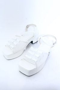 DearMyLoveRose / スクエアトゥトリプルリボンサンダル 24.5cm シロ O-25-04-11-051-EL-SH-IG-ZT286