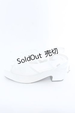 画像2: DearMyLoveRose / スクエアトゥトリプルリボンサンダル 24.5cm シロ O-25-04-11-051-EL-SH-IG-ZT286