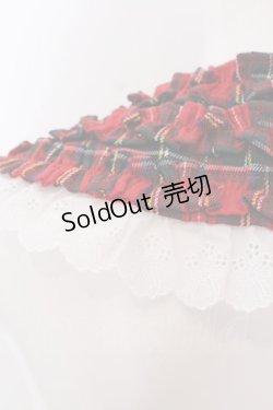 画像2: HEIHEI / チェックフリルつけ襟  アカ O-25-04-11-001-PU-ZA-OW-OS