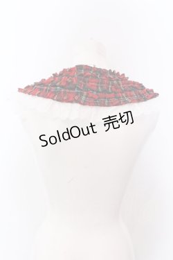 画像3: HEIHEI / チェックフリルつけ襟  アカ O-25-04-11-001-PU-ZA-OW-OS