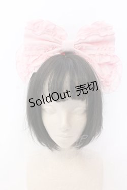 画像1: Angelic Pretty / ロゴ刺繍フリルリボンカチューシャ  ピンク O-25-04-11-012-AP-AC-OW-OS