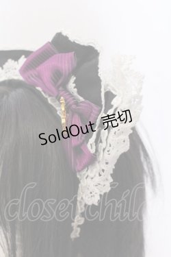 画像2: ALICE and the PIRATES / ネコ耳カフェカチューシャ  クロ×パープル O-25-04-11-017-PA-AC-IG-OS