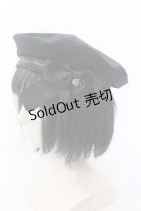 Amavel / メッセージリボン付ベレー帽  クロ O-25-04-11-021-CA-AC-OW-OS