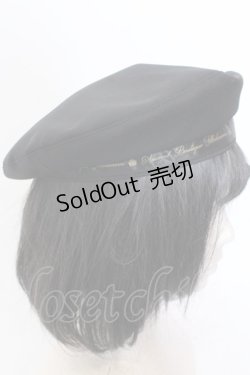 画像2: Amavel / メッセージリボン付ベレー帽  クロ O-25-04-11-021-CA-AC-OW-OS
