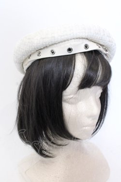 画像2: Ank Rouge / ツイード風ベレー帽  オフシロ O-25-04-11-023-CA-AC-IG-OS