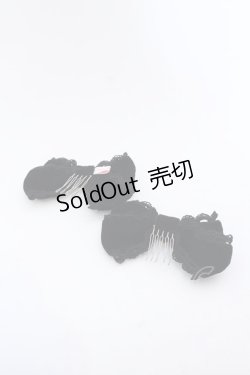画像2: Angelic Pretty / レースハートチャームベルリボンコームSet  クロ O-25-04-11-043-AP-AC-OW-OS