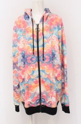 NieR Clothing / 総柄ZIPパーカー F マルチ O-25-04-13-039-PU-TO-OW-ZT219