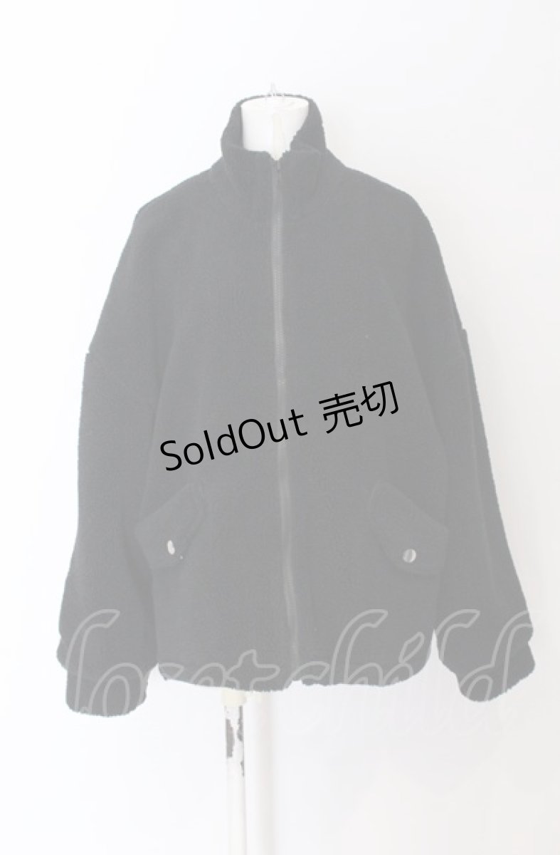 画像1: 【SALE】NieR CLOTHING / ボアジャケット F ブラック O-25-04-13-040-PU-JA-OW-ZTC047 (1)