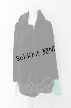 画像1: NieR Clothing / ふわもこシエルパーカー F ブラック O-25-04-13-041-PU-TO-OW-OS