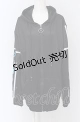 NieR Clothing / 転写ZIPパーカー F ブラック O-25-04-13-042-PU-TO-OW-OS