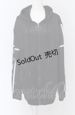 画像1: NieR Clothing / 転写ZIPパーカー F ブラック O-25-04-13-042-PU-TO-OW-OS