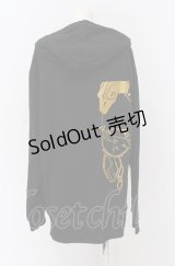 NieR Clothing / バックプリントZIPパーカー XXL ミケ（ブラック） O-25-04-13-043-PU-TO-OW-OS
