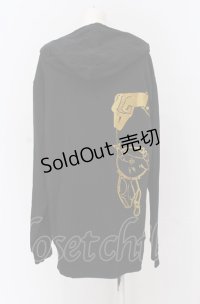 NieR Clothing / バックプリントZIPパーカー XXL ミケ（ブラック） O-25-04-13-043-PU-TO-OW-OS