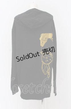 画像1: NieR Clothing / バックプリントZIPパーカー XXL ミケ（ブラック） O-25-04-13-043-PU-TO-OW-OS