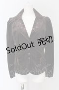 axes femme / 刺繍入りクラシックベロアジャケット M ブラウン O-25-04-13-044-AX-JA-OW-OS