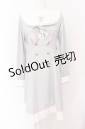 Amavel / French Ginghamセーラーワンピース F サックス O-25-04-13-006-CA-OP-OW-OS