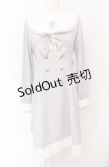 Amavel / French Ginghamセーラーワンピース F サックス O-25-04-13-006-CA-OP-OW-OS