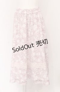 axes femme / サクラ柄フレアスカート F ピンク O-25-04-13-048-AX-SK-OW-OS
