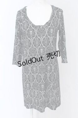 画像1: HYSTERIC GLAMOUR / スカルptロングTシャツ  ブラック O-25-04-13-052-PU-TO-OW-ZT219