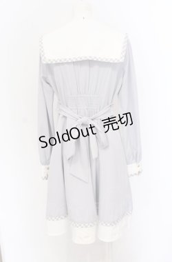 画像3: Amavel / French Ginghamセーラーワンピース F サックス O-25-04-13-006-CA-OP-OW-OS