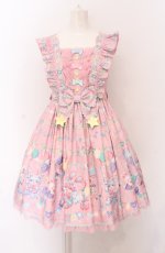 画像1: Angelic Pretty / Happy Garlandジャンパースカート（2025年）  ピンク O-25-04-13-007-AP-OP-OW-OS (1)