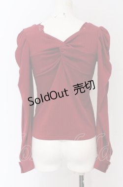 画像2: axes femme / ボリュームスリーブトップス F ワイン O-25-04-13-059-AX-TO-OW-OS