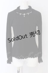 axes femme / ビジュー使いテレコニットソー M クロ O-25-04-13-060-AX-TO-OW-OS