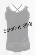 axes femme / 3WAY総レースタンクトップ F クロ O-25-04-13-063-AX-TO-OW-OS