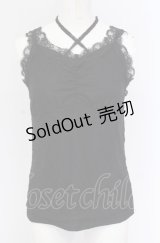 axes femme / 3WAY総レースタンクトップ F クロ O-25-04-13-063-AX-TO-OW-OS