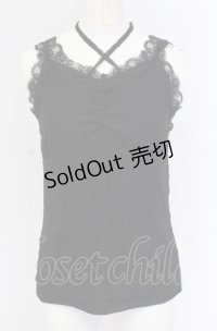 axes femme / 3WAY総レースタンクトップ F クロ O-25-04-13-063-AX-TO-OW-OS