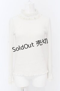 axes femme / ビジューリブプルオーバー M キナリ O-25-04-13-065-AX-TO-OW-OS