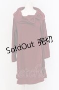 axes femme / (W)リボン襟チュニック M ワイン O-25-04-13-067-AX-OP-OW-OS