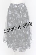 axes femme / マルチWAYレース花柄スカート F ブルー×クロ O-25-04-13-069-AX-SK-OW-OS