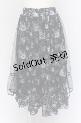 axes femme / マルチWAYレース花柄スカート F ブルー×クロ O-25-04-13-069-AX-SK-OW-OS