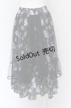 画像2: axes femme / マルチWAYレース花柄スカート F ブルー×クロ O-25-04-13-069-AX-SK-OW-OS