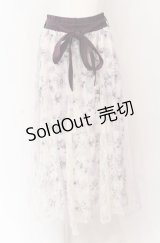axes femme / 薔薇柄チュール×レース重ねスカート F キナリ×パープル O-25-04-13-070-AX-SK-OW-OS
