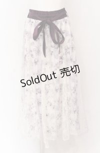 axes femme / 薔薇柄チュール×レース重ねスカート F キナリ×パープル O-25-04-13-070-AX-SK-OW-OS