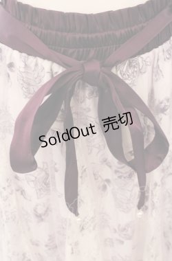画像2: axes femme / 薔薇柄チュール×レース重ねスカート F キナリ×パープル O-25-04-13-070-AX-SK-OW-OS