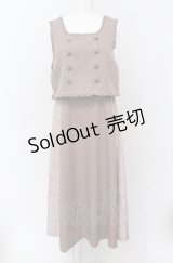 Maison de FLEUR Petite Robe canone / 恋に落ちた日のジャンパースカート M ピンク O-25-04-13-071-EL-OP-OW-OS